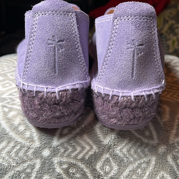 💙NWOT Emile Sindler 39 deep lavender platform leather espadrilles, made in Spain - Picture 4 of 8